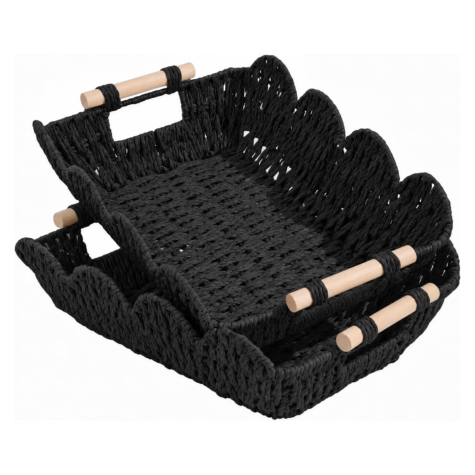 Cute Wicker Baskets - Natural Water Hyacinth -15