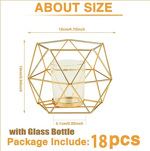 Miniatura 9 de Portavelas geométrico para boda, soporte de vela votiva para boda, portavelas decorativo a granel para mesa de boda, centro de mesa, suministros de