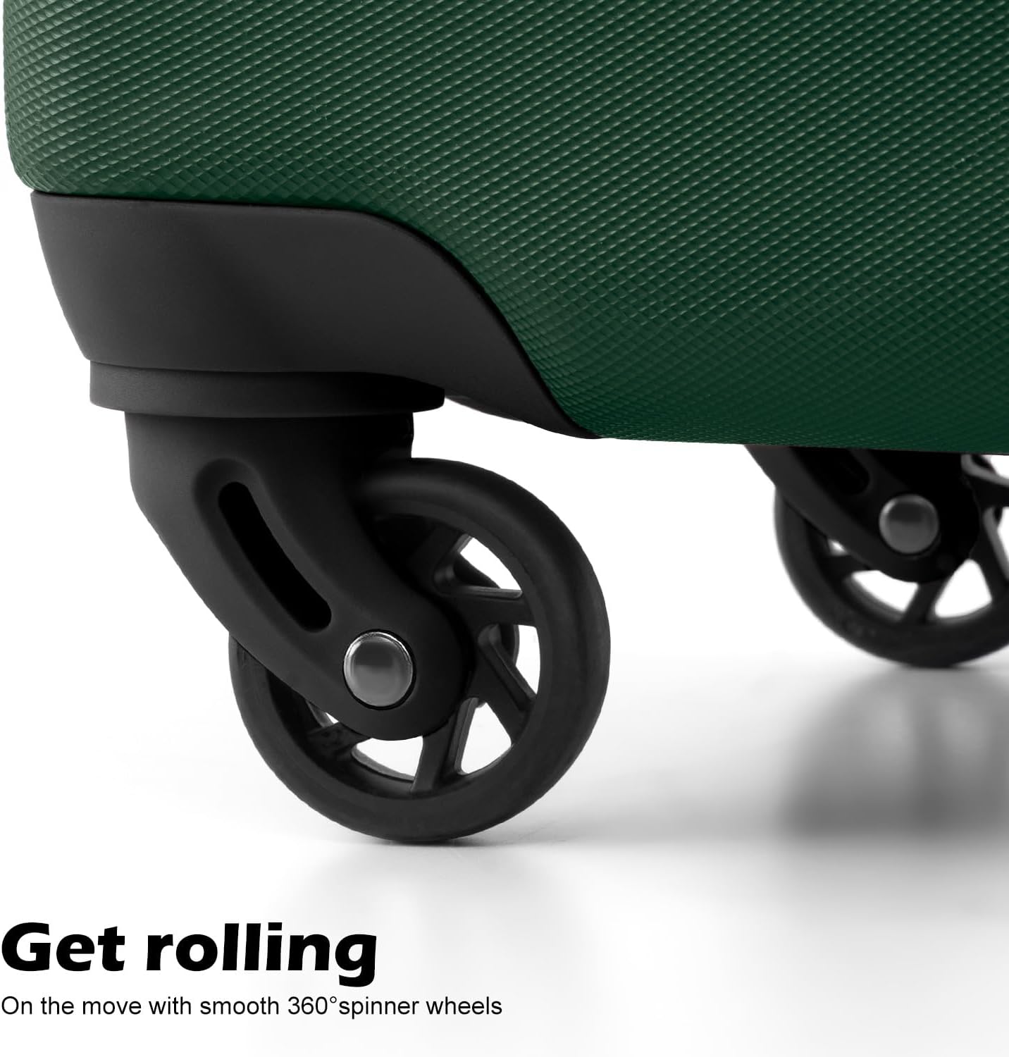 Coolife Luggage 3 Piece Set Suitcase Spinner Hardshell Lightweight TSA Lock (dark green, 20/24/28) - Image 3