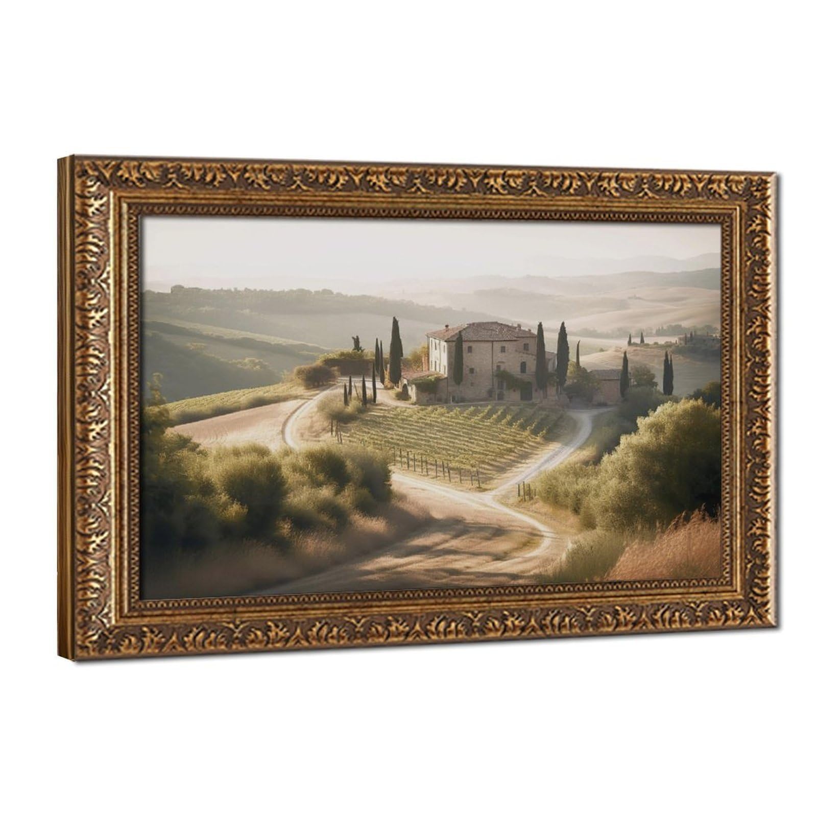 Bareronor Tuscany Landscape Canvas Poster Bedroom Decor Landscape Office Room Decor Gift 24" L X 36" W