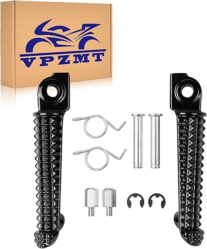 Miniatura 10 de Estriberas de pasajero trasero para motocicleta, pedal para Yamaha YZF-R1 2002-2014Yamaha R6 2003-2017 (negro trasero)