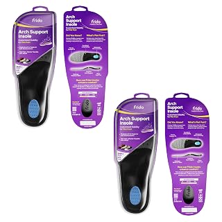 Frido Semi Rigid Arch Support Insole for Flat Feet | Relieves Feet Pain | Plantar Fasciitis & Heel Spurs | Orthotic Inserts for Stability | Trimmable Shoe Inserts | Small (3-5 UK) Set of 2
