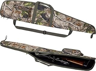 MB SXOWBMU Soft Scoped Rifle Case, Tactical Gun Bag for Shotgun with Handle, Adjustable Shoulder Straps, Firearm Accessory Pocket, Available Length in 44/48/52 Inch - Camouflage