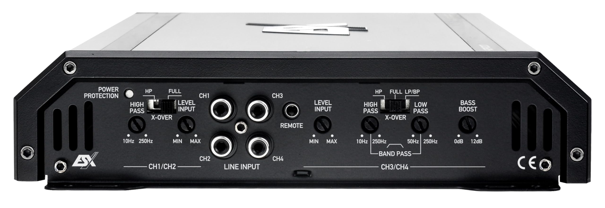 ESX HXA100.4 - Amplificatore classe A/B a 4 canali con 800 W max | telecomando per bassi incluso | serie Horizon
