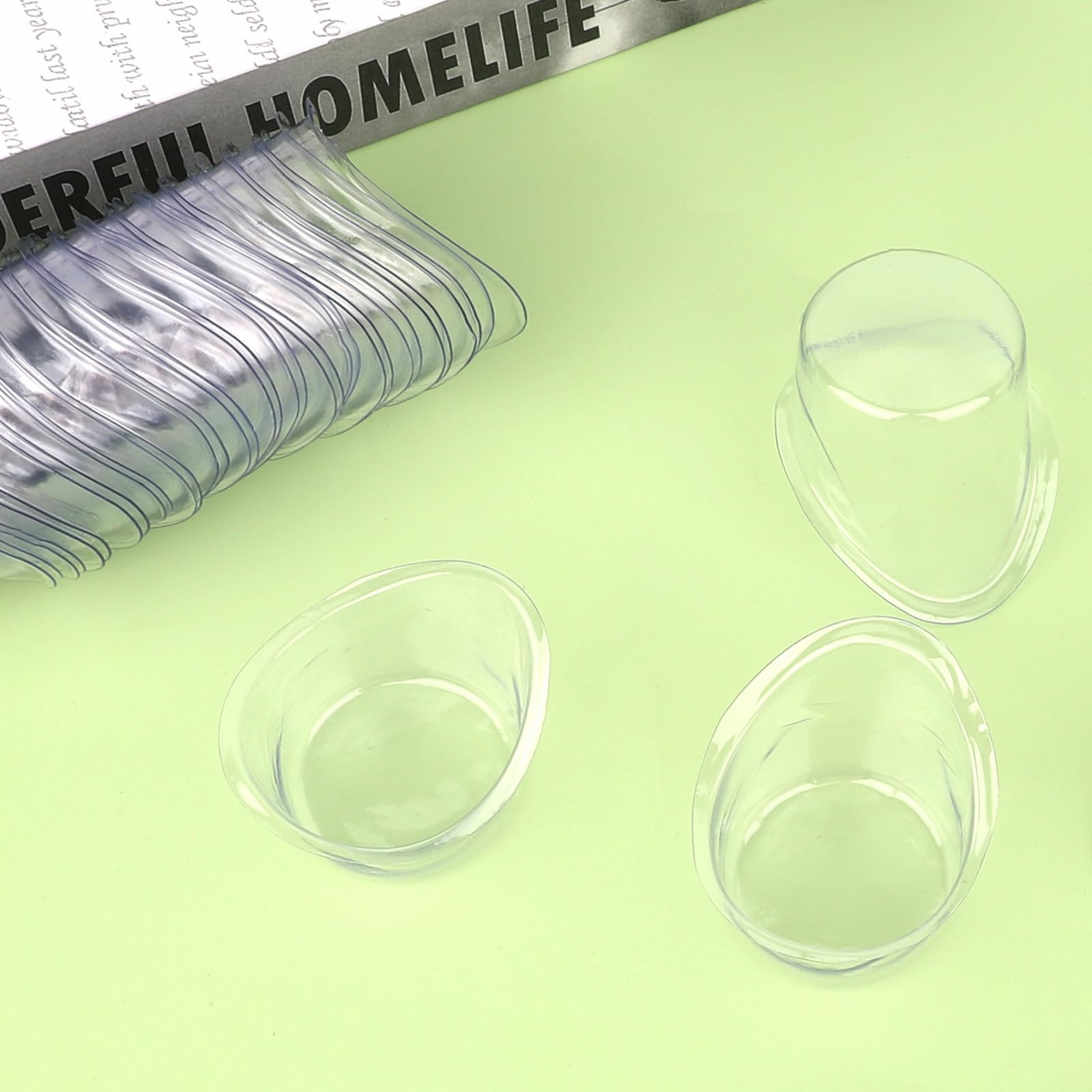 lasuroa 80szt 5ml Jednorazowe Kubeczki Płukania Oczu, Plastikowe Narzędzia Przemywania Kąpieli Ocznych Przenośne Kubeczki Pomiarowe Zestaw do Płukania Kurzu Relaksu Zmęczonych Oczu