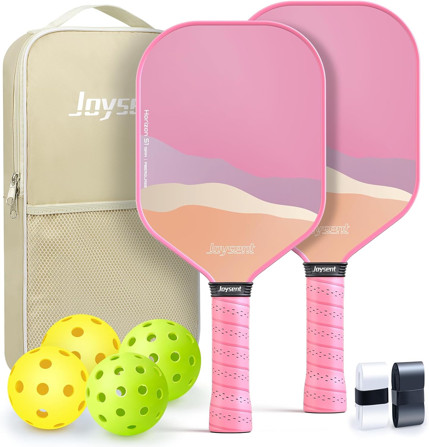 Pickleball Paddles Set of 2, Lightweight Pickleball Racket for Beginner, Fiberglass Surface Pickleball Set with Non-Slip Comfort Grip, Suitable for Casual Play