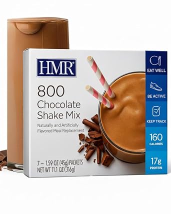 HMR 800 Chocolate Meal Replacement Shake Mix, 17g Protein | Meal Replacement Shake High-Protein Formula 800 Chocolate Shake 17g Protein Easy to Mix