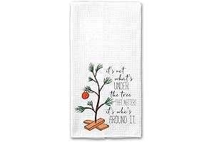 It's Not What's Under the Tree Kitchen Towel Holiday Home Decor Microfiber