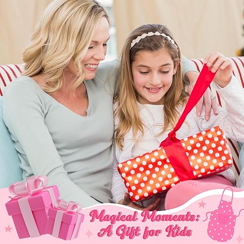 Miniatura 220 de R HORSE Juego de 2 delantales para niños y sombrero de chef, delantal de cocina azul ajustable para niños, kit de pintura y entrenamiento