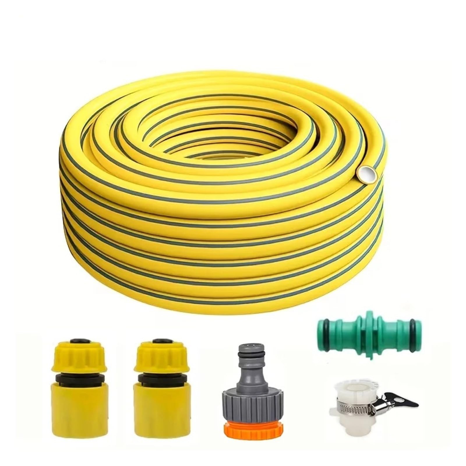 Manguera de jardín de goma de 5 a 20 m for lavado de autos, balcón en casa | Manguera de goma resistente a los arañazos for el lavado del hogar y del coche.(5m)