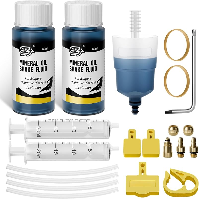 Kit de Purge pour MAGURA MT5 MT7 MT8 MT2 HS33 etc, Freins à Disque hydrauliques, kit de Purge de Freins de vélo avec Liquide de Frein à Huile minérale Blood 120 ML
