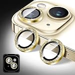 Glitter Camera Lens Protector Compatible for iPhone 12 Pro Max, Kucheed Bling Tempered Glass Camera Cover Film Sticker, Automatic Alignment Individual Metal Rings, Phone Lens Screen Protector