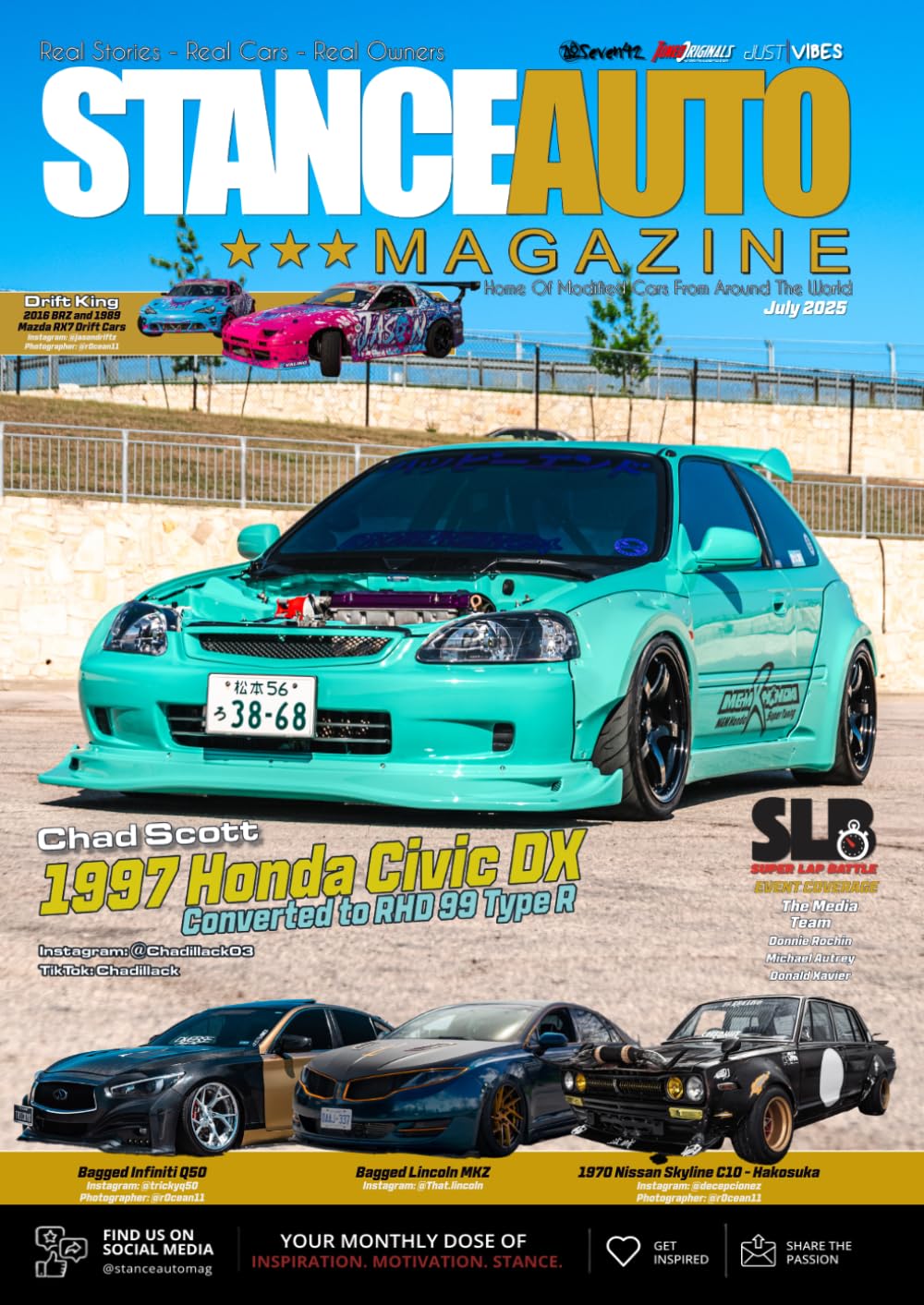 Stance Auto Magazine July 2025: A Worldwide Monthly Modified Car Magazine (Stance Auto 2025 Magazines)