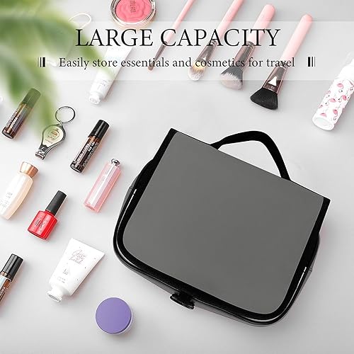 Miniatura 4 de Bolsa de lavado portátil de viaje para mujer, bolsa de aseo para colgar bolsa de cosméticos multifunción, Color58, Moda