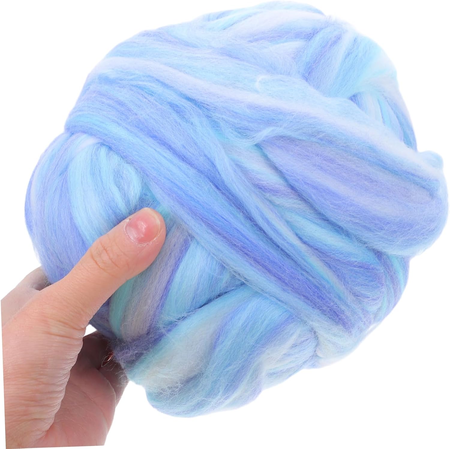 jojofuny 1Pack Faux Wool Roving Yarn for Wet Felting Craft Supplies Colorfast Cotton Wool for DIY Needle Felting Spinning and Handmade Decorations Soft Durable Versatile Crafting