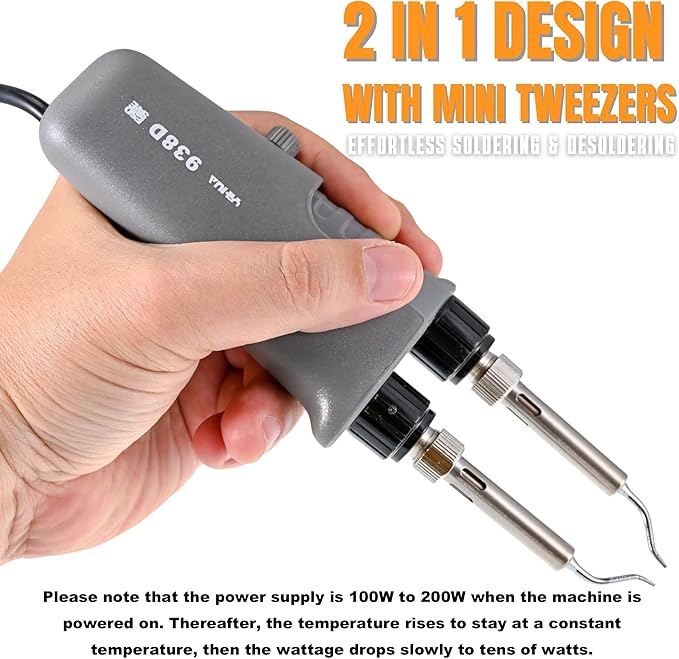 Estación de Soldadura con Tenazas Mini 110V Control Temperat miniatura 2