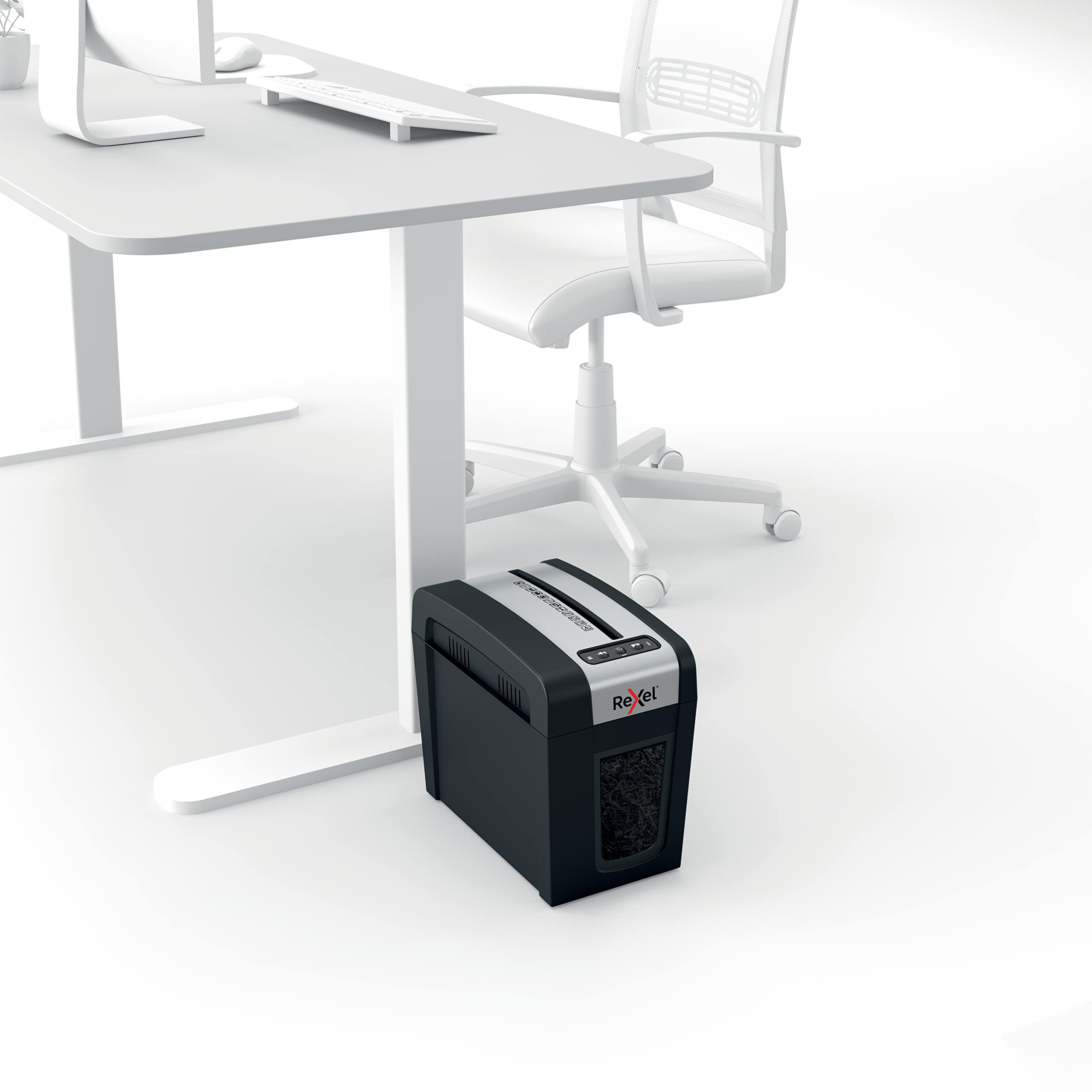 REXEL Secure MC3-SL Slimline Whisper-Shred™, Distruggidocumenti Manuale, 3-3 Fogli A4 (70-80 gr/mq), Taglio Micro, Livello di sicurezza P-5, per Uso Personale/Home Office, Capacità 10 Litri,2020131EU