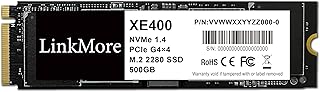 LinkMore XE400 500GB M.2 2280 PCIe Gen 4X4 NVMe 1.4 Internal SSD, Solid State Drive, Up to 4650MB/s for Latop and PC