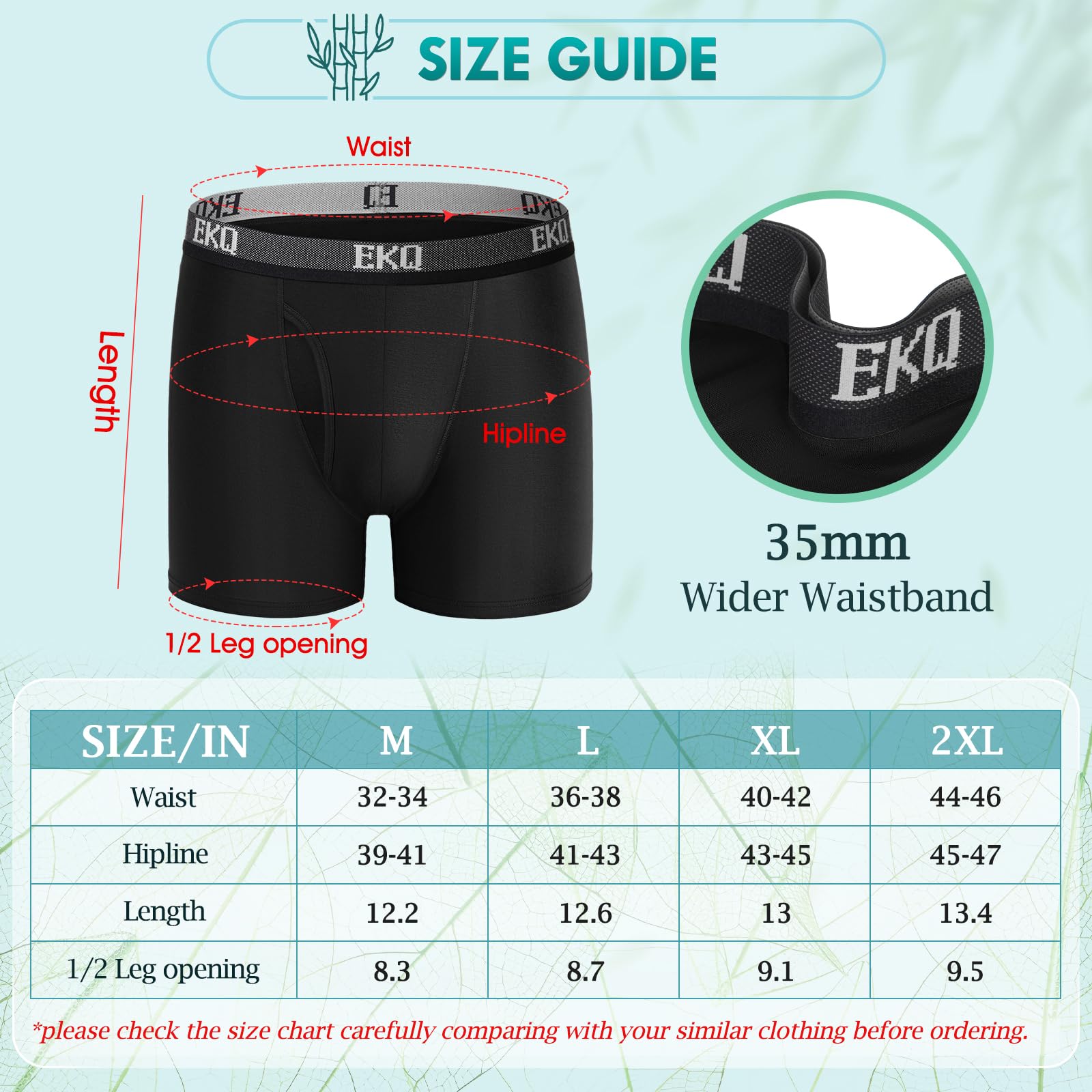 Boxer Uomo in bambù Mutande Uomo Confezione da 7 Intimo Multipack | con Elastico in Vita, Ultra Morbido Comodi e Traspiranti Intimo Maschile