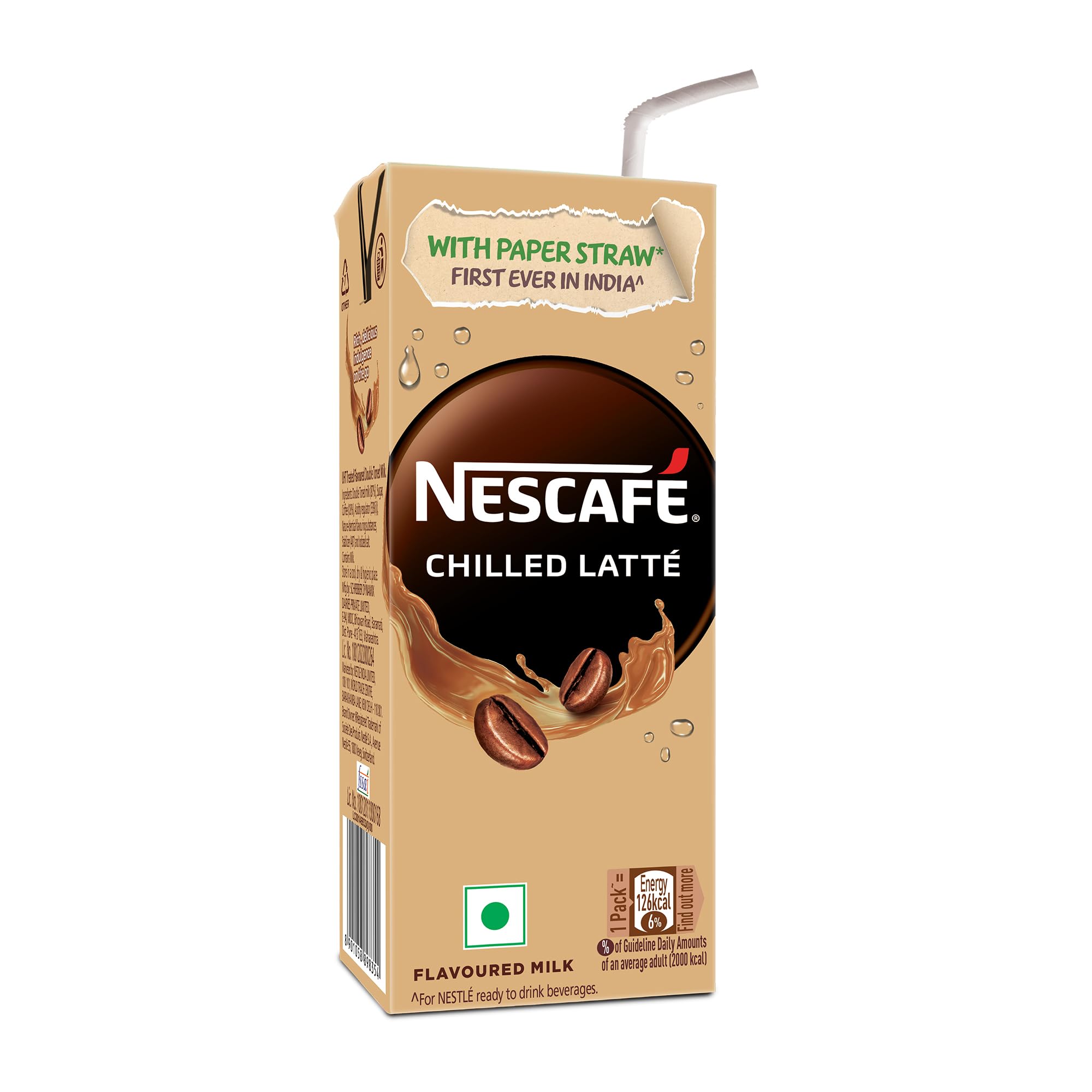 Nescafe Ready To Drink Coffee Flavoured Milk, Iced Latte, 180 ml Tetra Pack, Liquid
