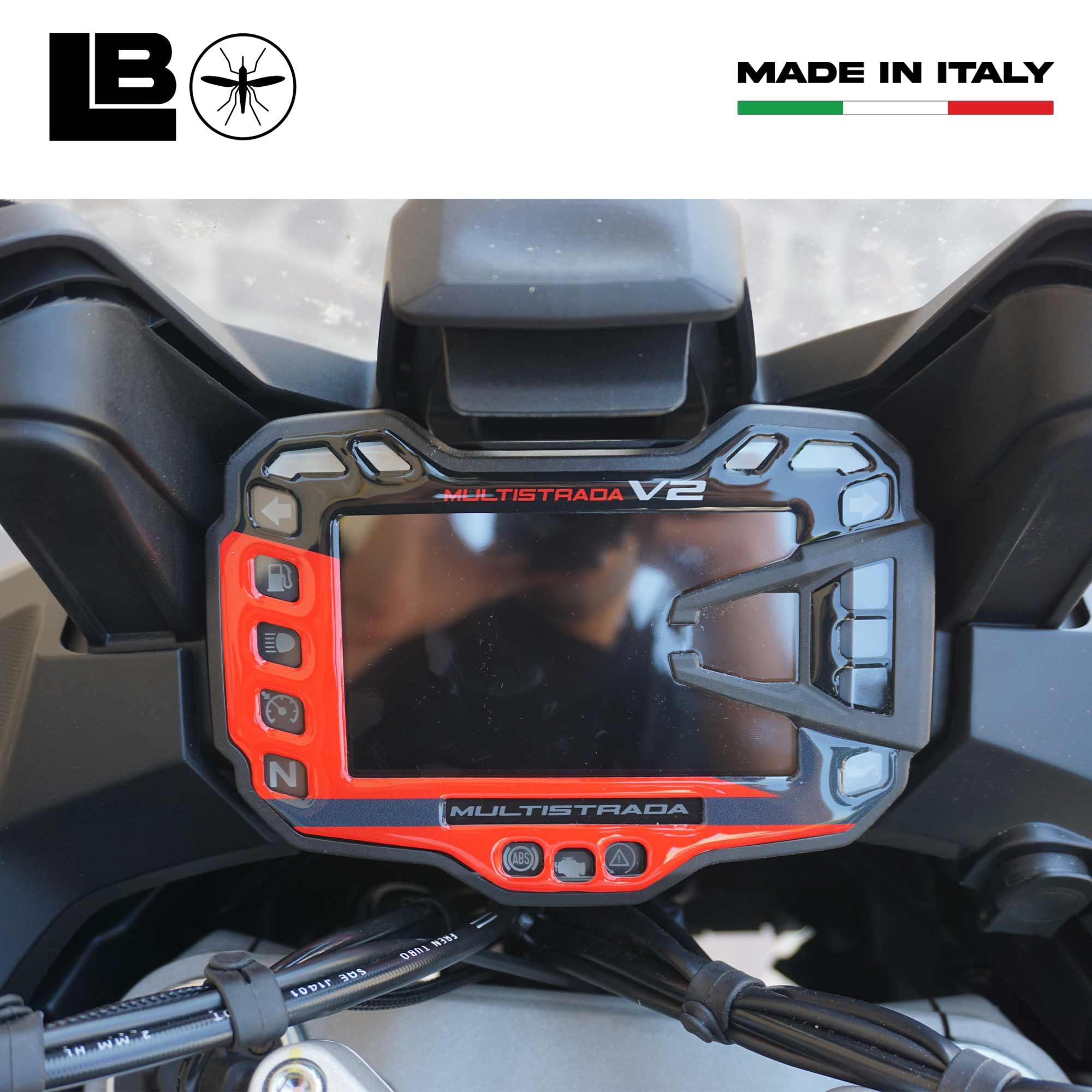 Labelbike Adesivi Resina 3D Per Musetto Ducati Multistrada 1200 (fino A 2012) - Made In Italy, Antigraffio