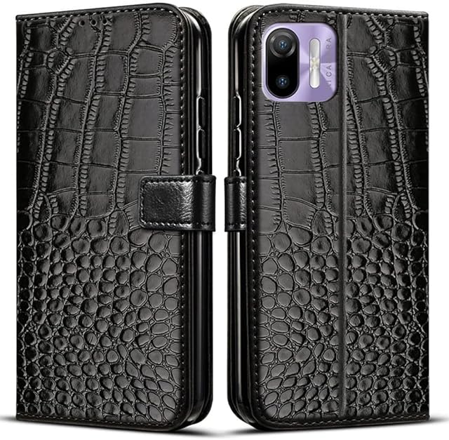 BIIULHCI Phone Case for Ulefone Note 6/Note 6P/Note 6T,Flip Wallet Kickstand Premium PU Leather Protective Mobile Phone Cover for Ulefone Note 6 6P 6T Holster With Card Holder Black
