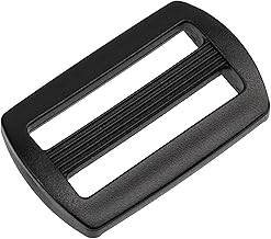 AERZETIX - Pack of 16 Sliding Adjustment Buckles - Backpack Creations DIY Shoulder Belt - Black - Plastic