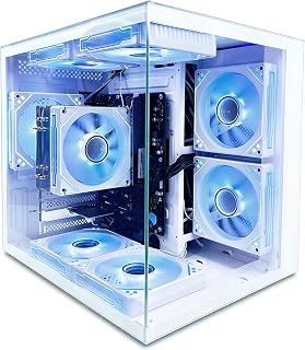 suevery Prebuilt Gaming PC, AMD Ryzen5 4Cores, DDR4 16GB RAM | Ryzen5 3.7G Up to 4.2G, 256GB SSD, Wi-Fi 6, Tower Gamer, Desktop Computer, AMD R5
