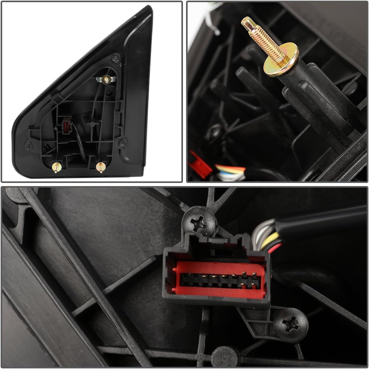 DNA MOTORING TWM-019-T111-CH-R Towing Side Mirror Assembly, Right Side Only,Chrome/Black