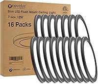 Vista 10 de Lámpara de Techo de Montaje Empotrado de 5.4" Regulable con ETL CERT, 8W 5000K Luces de Techo LED Blancas Ultra Delgadas Redondas para Dormitorio