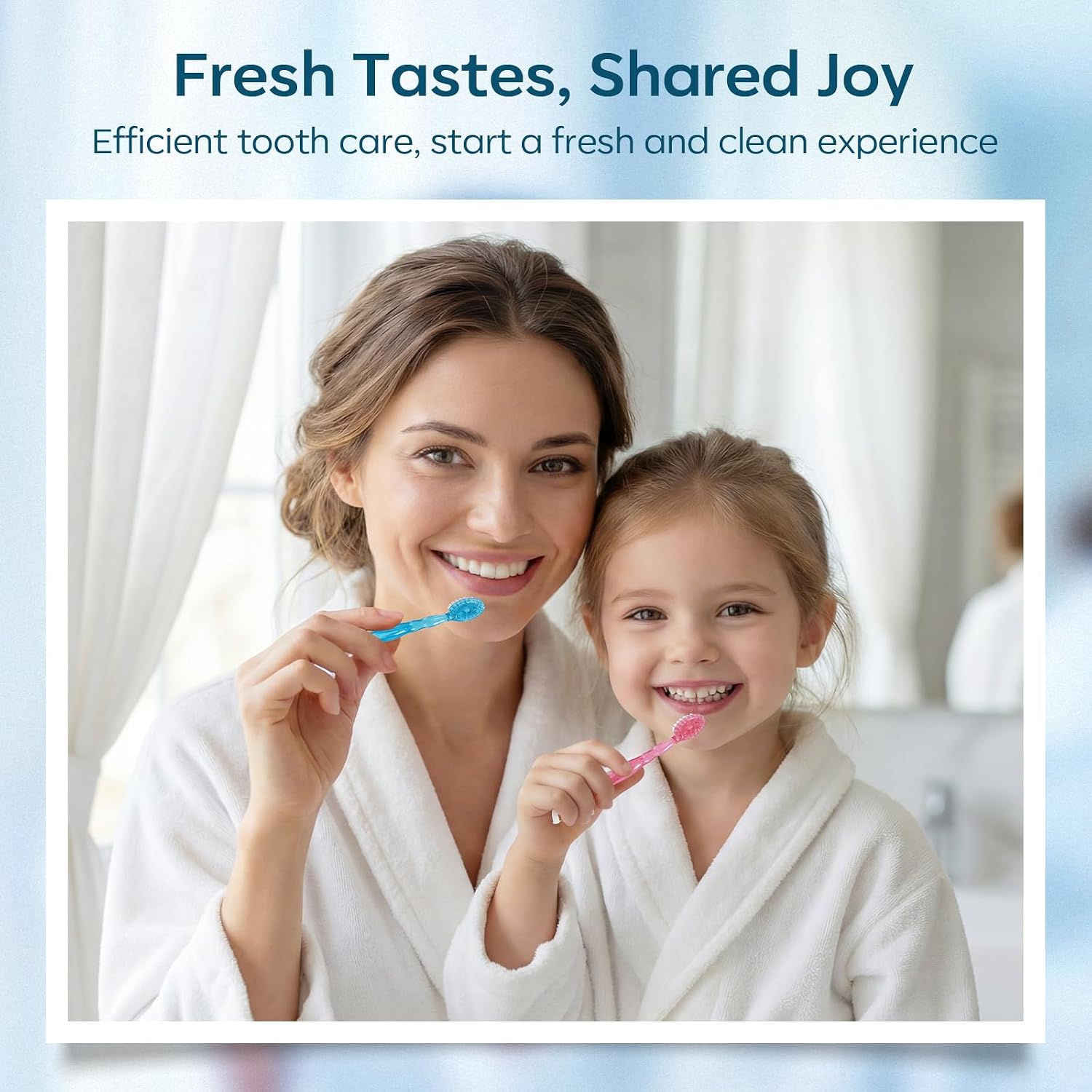 FAMILIFE Travel Toothbrush - 5 in 1 Mini Disposable Toothbrush with Toothpaste, Floss Picks & Tongue Scraper, Individually Wrapped for Weekend, Business Trip & Camping (Mint, 24pcs)