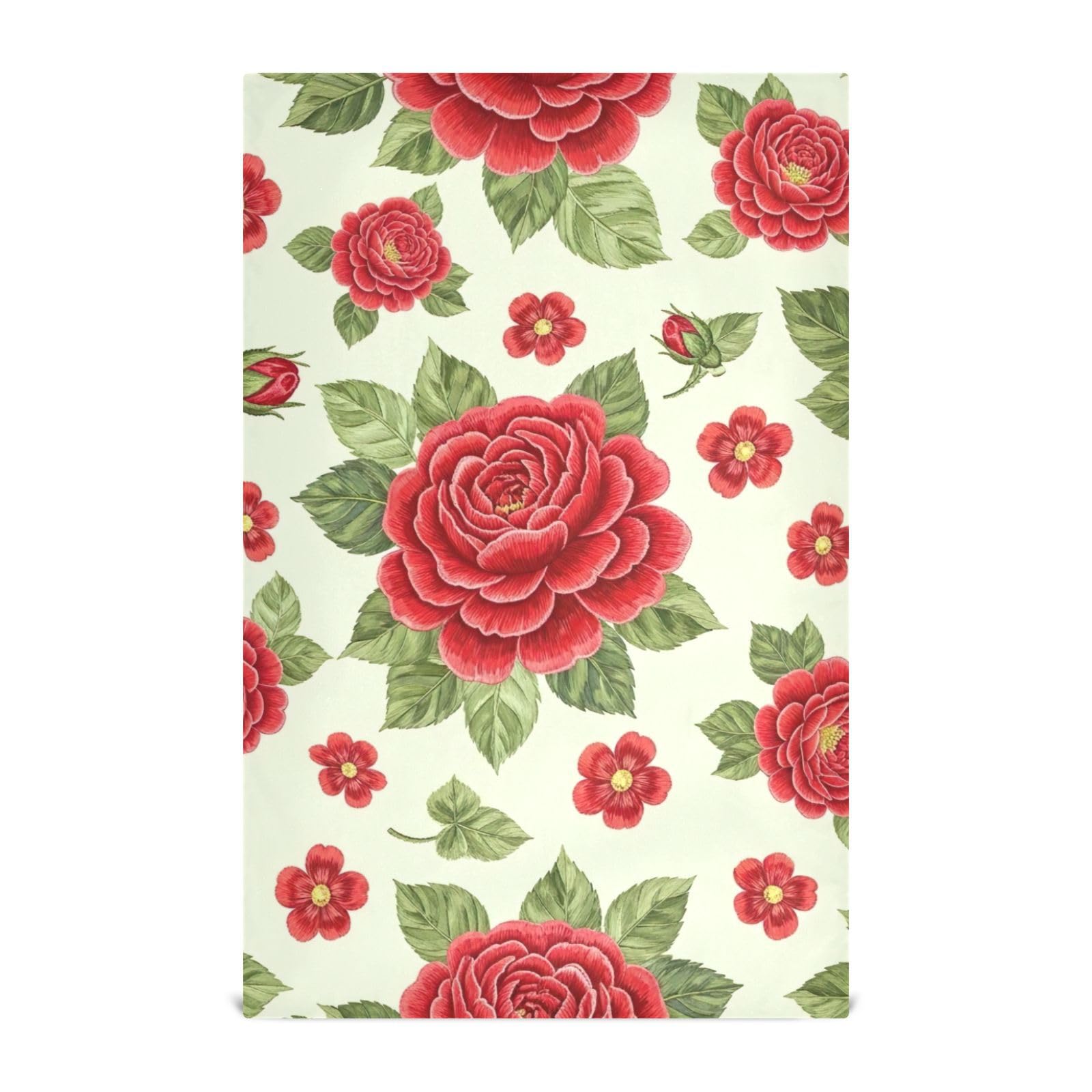 Torchons de cuisine vintage roses rouges GAIREG lot de 6 essuie-mains 71x45 cm