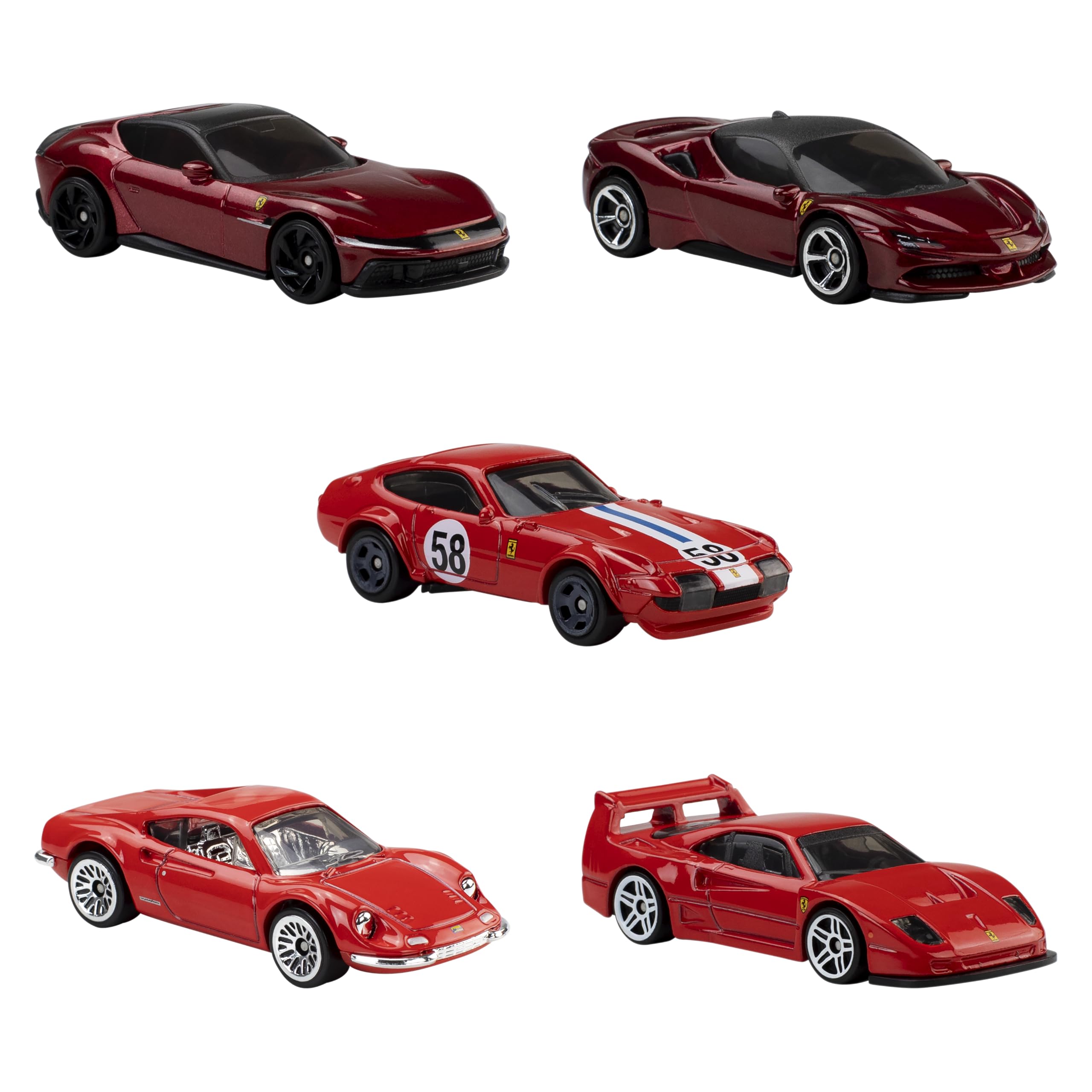 ★はっと★Ferrari Collection 5個セット Amazon.com: Hot Wheels Toy Ferrari Cars, Die-Cast 5-Pack in 1:64