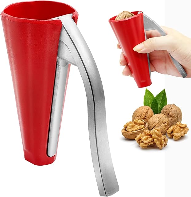 Nutcracker Tool Yeelua Cracker Tool, Chestnut Cutter Pecan Sheller Plier with Handle, Multifunctional Metal Nut Cracker Opener for Walnut Hazelnut Almonds Pecan Chestnut Ergonomic Kitchen Tool