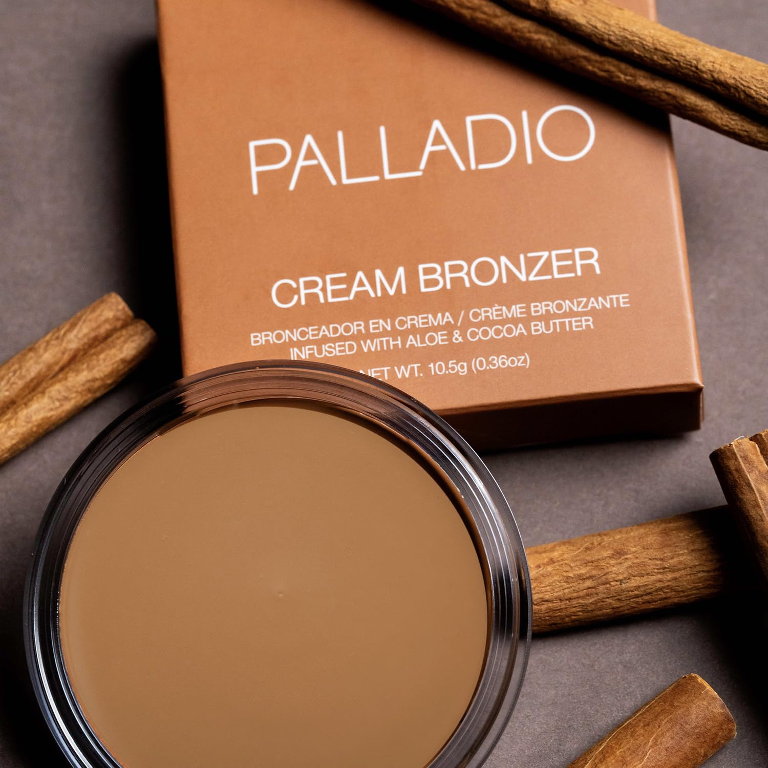 Palladio Cream Bronzer for Face & Skin, Creates a Sun Kissed Glow, Infused with Aloe & Cocoa Butter, Buildable Coverage - Image 3