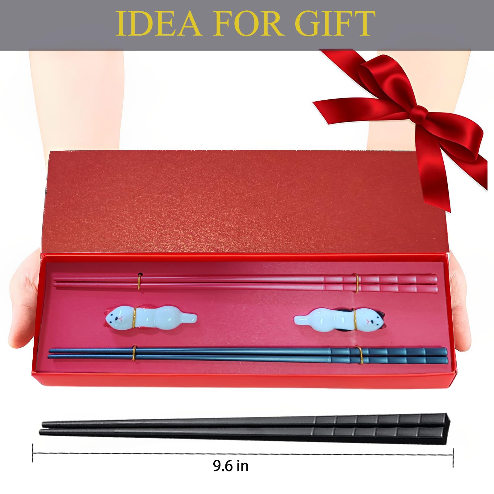 Cute Chopsticks & Rest Gift Set - Dog Design -7