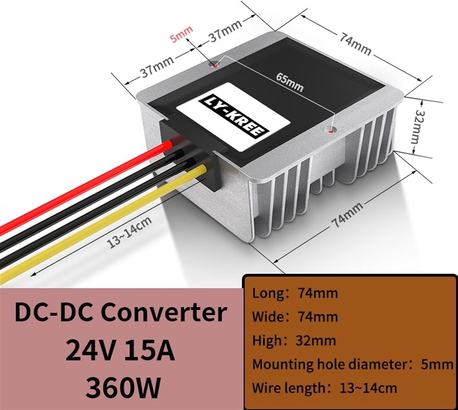 36V 48V 60V 72V 80V 96V 100V 110V to 24V Converter Step-Down Module DC to DC Converter 3A 8A 5A 10A 15A 20A(24V 15A,100V (40-120V))