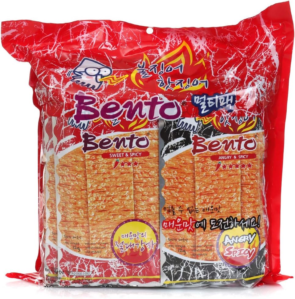 Bento Squishy Snack 2 Flavor Multi Pack 20 Packets - Sweet & Spicy 10 Pieces + Angry & Spicy 10 Pieces Parallel Import