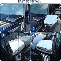 Vista 5 de Cubierta de ventilación lateral para campana de entrada de aire compatible con Hummer H2 2003-2009, accesorios de protección de moldura ABS, 2 Plata