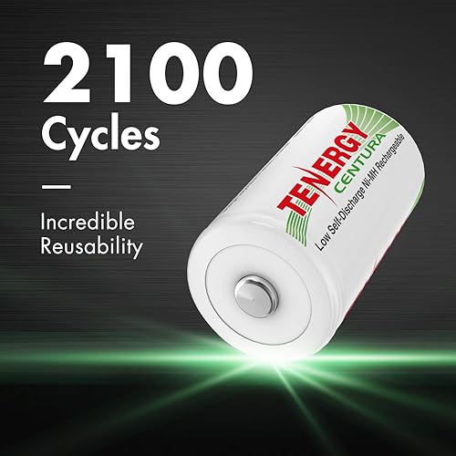 Miniatura 4 de Tenergy Centura - Batería recargable NiMH de 12 V batería de celdas D de baja autodescarga batería precargada paquete de 4 unidades certificado UL
