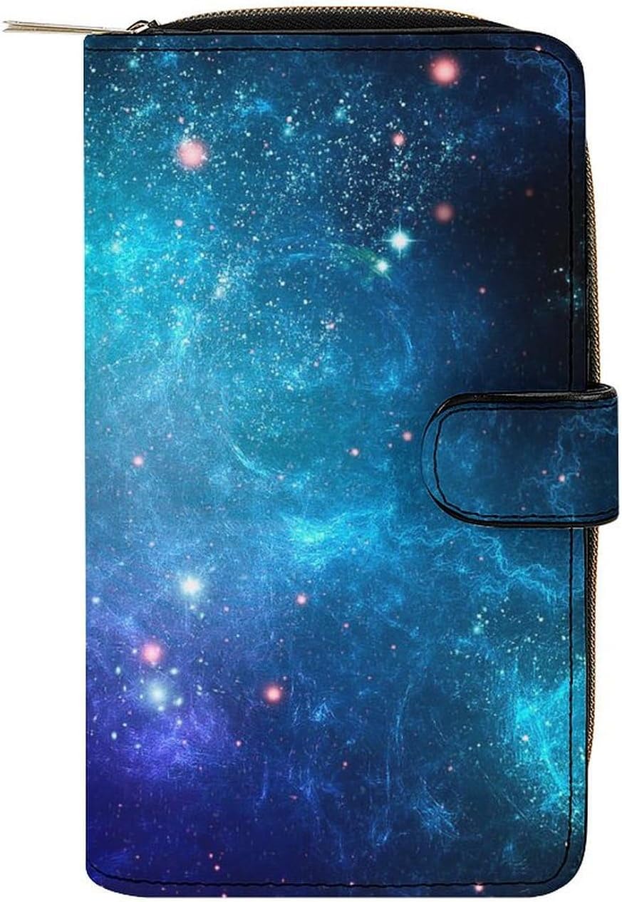Galaxy Nebula Space Portable Leather Multifunctional Wallet