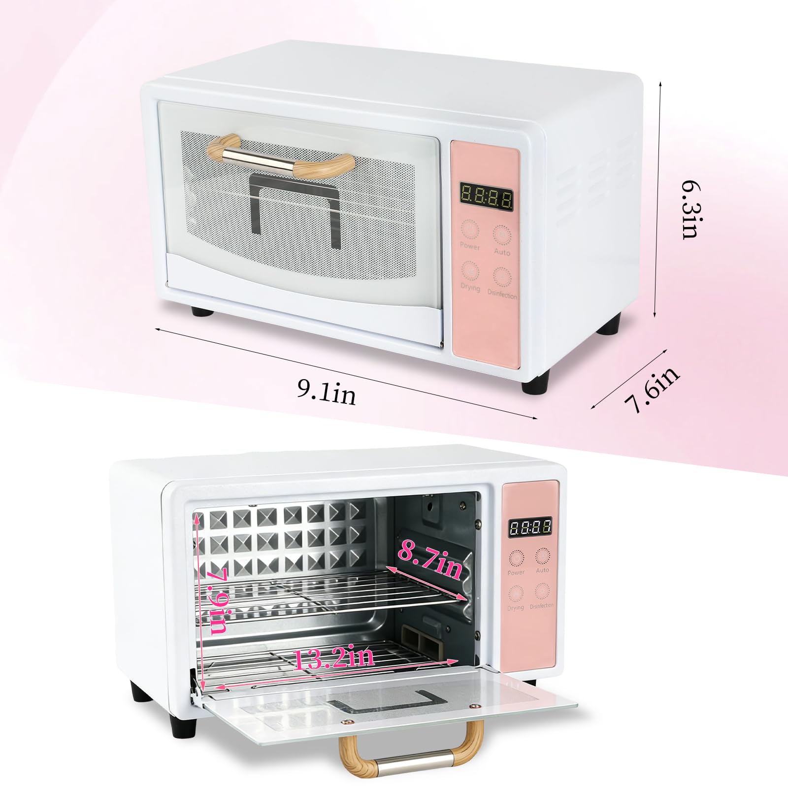 Sterilizzatore per unghie, 10 l, grande sterilizzatore a doppio strato per strumenti per unghie, multifunzione, per manicure, con impostazione timer, per uso domestico, barbieri, saloni di