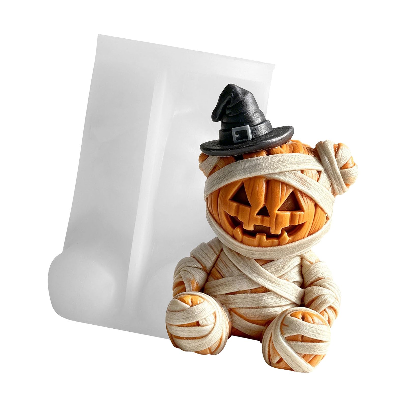 Ljmyy Silicone Pumpkin Bear Cake Mould For Candle Making And Halloween Craft With Detailed Design