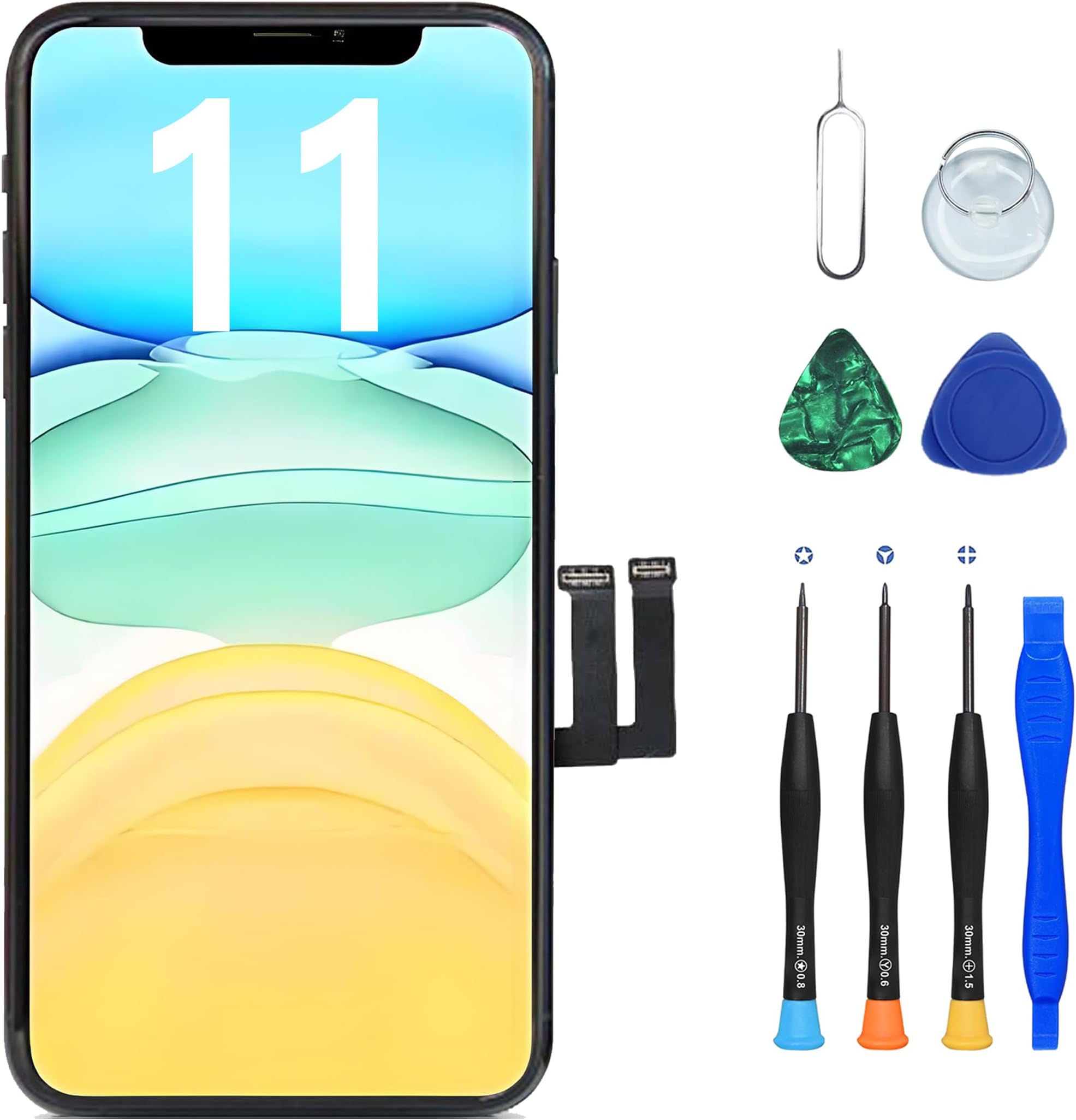 MP+ for iPhone 11 Screen Replacement,[FHD][COF][Face ID] Touch Display Digitizer Assembly with Repair Tools Kit,Waterproof Tape