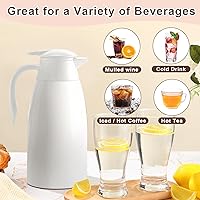 Vista 4 de Norme 2 jarras térmicas de café de acero inoxidable aisladas para líquidos calientes, dispensador térmico de jarra con cepillos para mantener