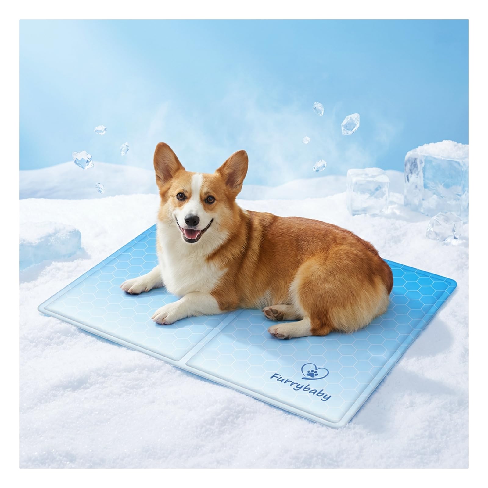 furrybaby Dog Cooling Mat for Medium Dogs, Pet Cooling Mat Self-Cooling Mat for Cat, Gel Cool Mat No Need to Refrigerate or Freeze, Apply Indoors Outdoors Car(Comb 50x65cm) โ image 1