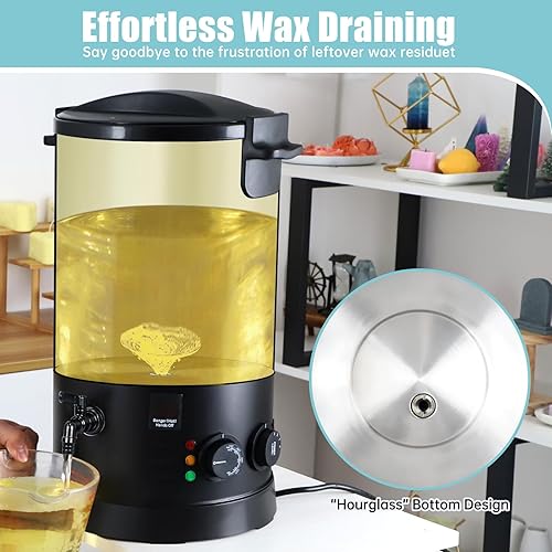 Miniatura 5 de TOAUTO Derretidor de cera de 20 libras para hacer velas, olla de fusión de cera de velas con tres ajustes de potencia de 60 a 100 grados de