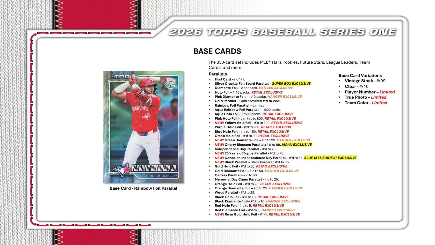 MLB 2026 TOPPS Serie 1 Baseball MEGA Box