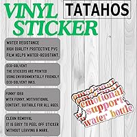 Vista 4 de Calcomanías divertidas para botella de agua de apoyo emocional, para vaso, taza de salud mental, humor, impermeable, hidratación, vinilo