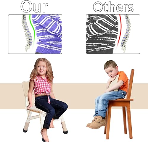 Miniatura 6 de SEZERIYA Juego de mesa y silla para niños, mesa de estudio y mesa de comedor, escritorio para niños y niñas de 2 a 12 años, mesa de altura ajustable